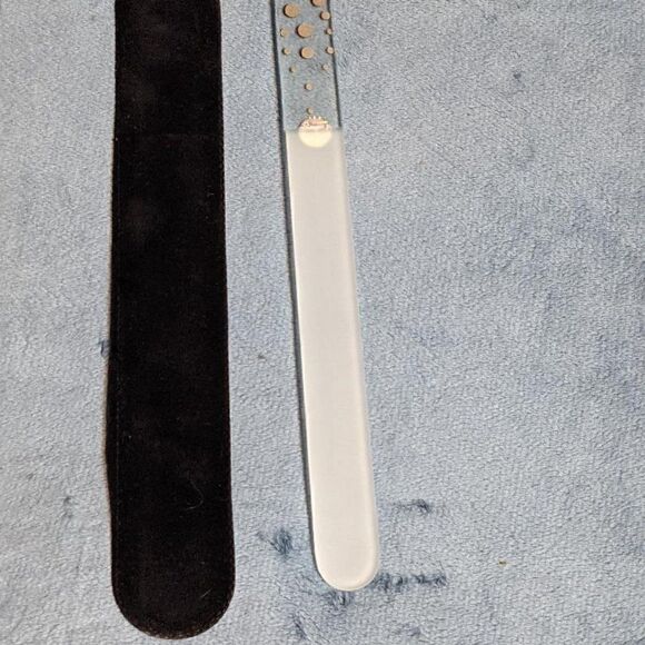 🆕7.5" Clear Czech Crystal Nail File W/BEAUTIFUL PINK & ORANGE SWARO… - Picture 3 of 6